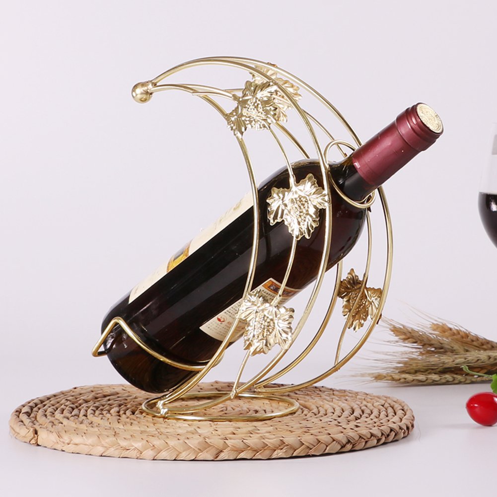 European Wine Bottle Rack - Decorative & Sturdy Wine Holder for Kitchen, Bar, Dining Room - 8x4x10 Inches (21x11x25cm) - Perfect for Wine Storage, Display & Home Decor Gift