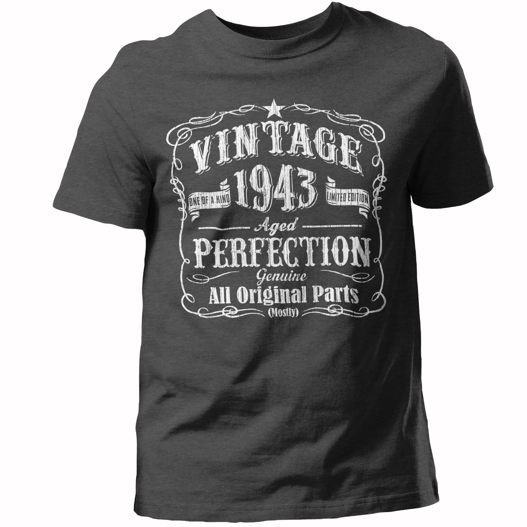 Vintage 1940s Style T-Shirt for Men - 82nd Birthday Gift, Retro 80 Year Old Apparel - Perfect for Birthday Parties, Family Gatherings & Nostalgic Fashion