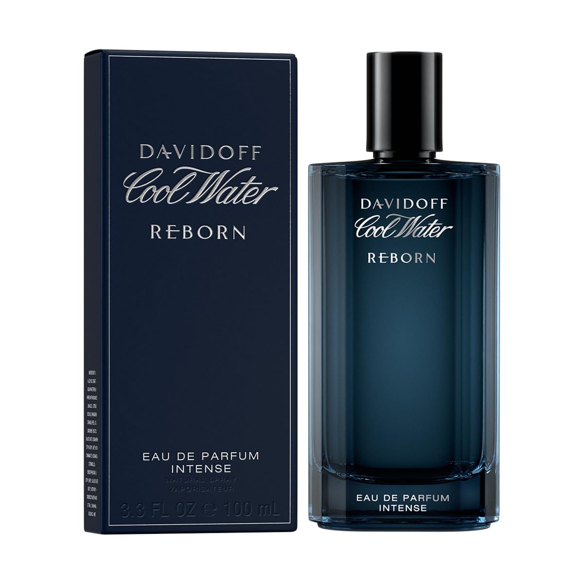 DAVIDOFF Cool Water Reborn Eau de Parfum Intense for Men - Woody Amber Vetiver Cologne - Long Lasting Fragrance with Galbanum Notes - Perfect for Date Night & Special Occasions