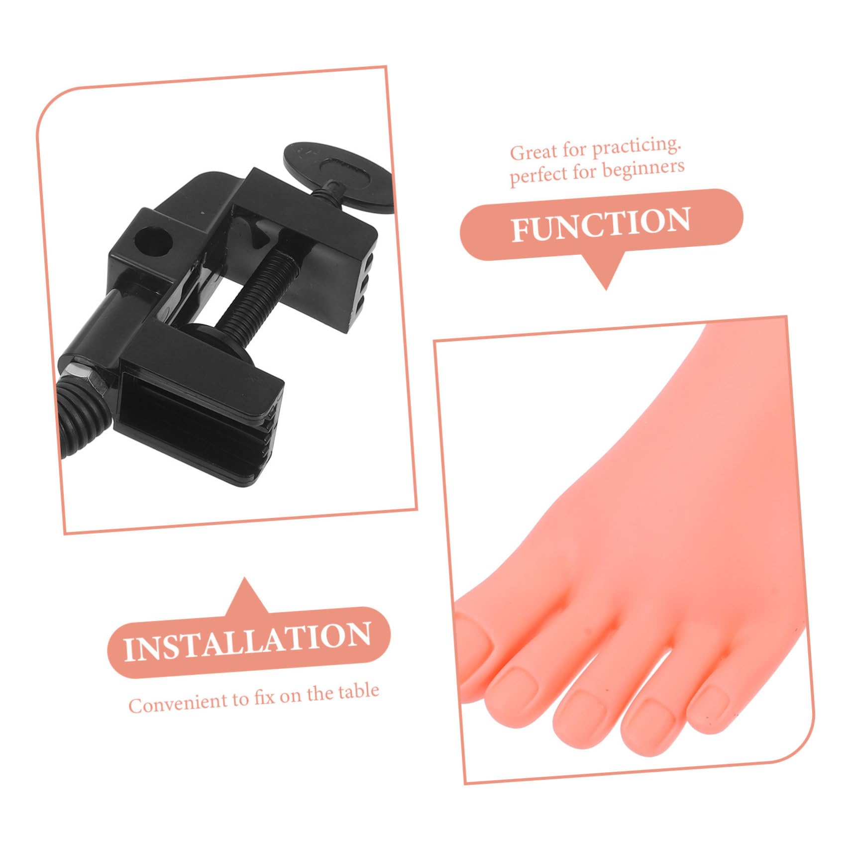 Professional Nail Art Training Mannequin Foot - Bendable Fake Toe Model for Salon Practice & Nail Art Design - Perfect for Beginners, Students & Professionals (Pink) | Ideal for Nail Tech Training, DIY Nail Art & Salon Demonstrations