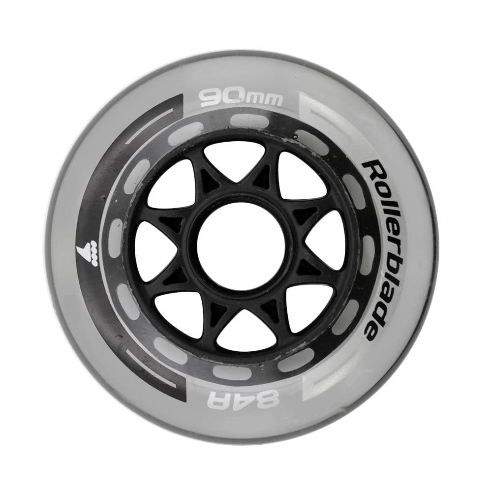 Rollerblade 90mm XT Inline Skate Wheels - 8 Pack for Outdoor & Indoor Skating - High-Performance Wheels for Speed, Fitness, and Recreational Skating