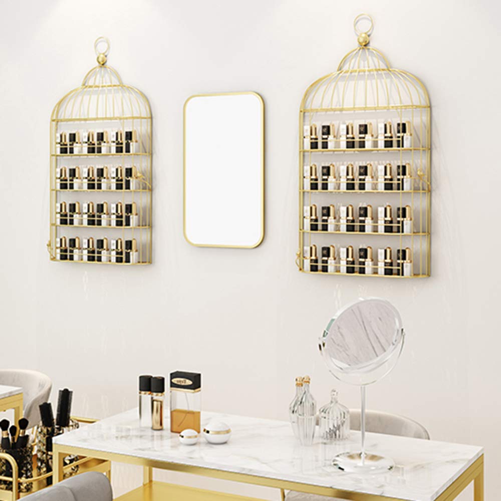 Metal Wall-Mounted Nail Polish Organizer - 24 Slot Nail Varnish Display Rack for Salon & Home Use | Holds Perfume, Lipstick, Essential Oils | Rustproof Durable Storage Solution for Bathroom, Bedroom & Vanity