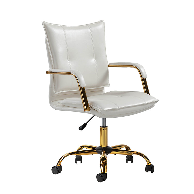 Stylish Michele Vegan Leather Task Accent Chair - Modern Office & Living Room Furniture for Home & Workspace