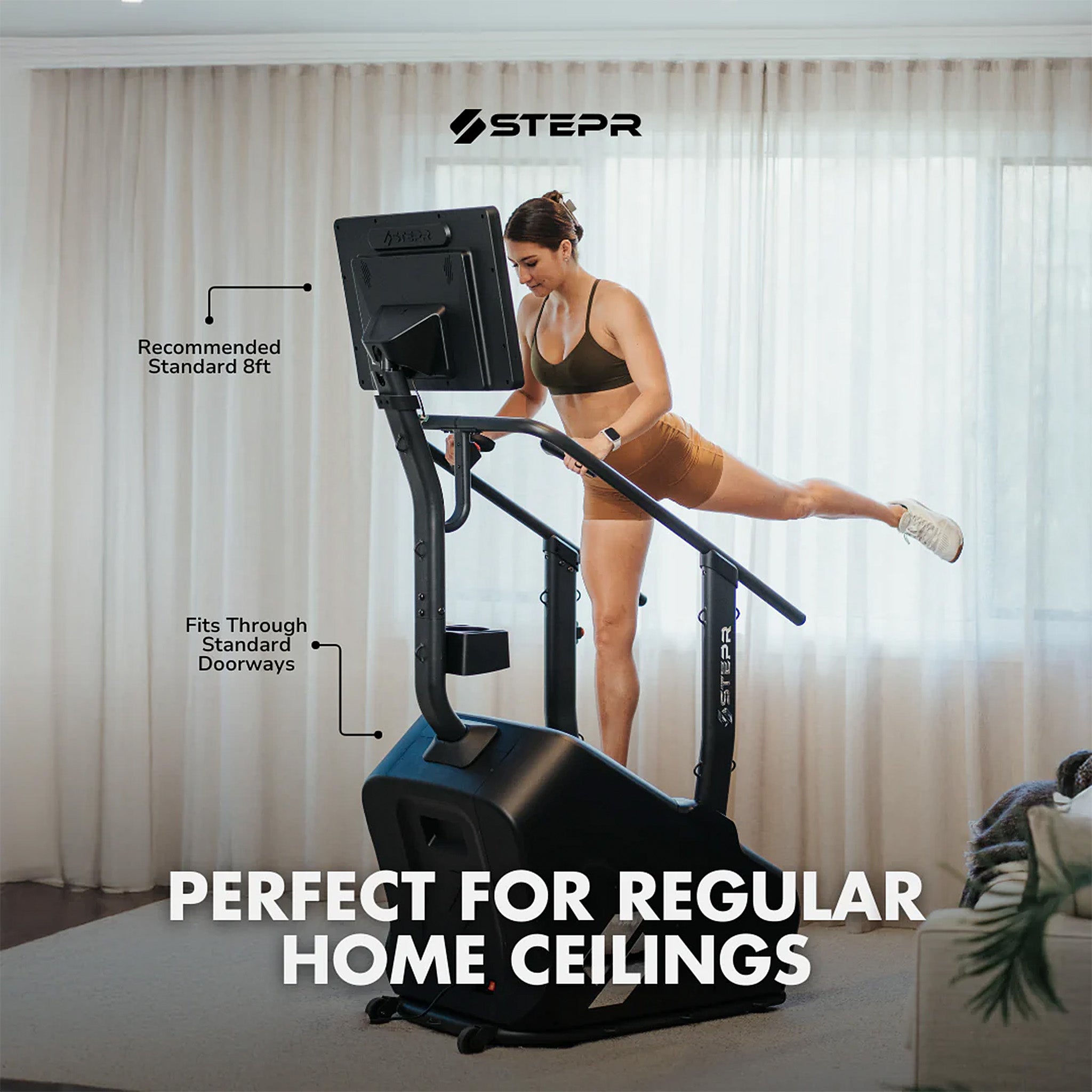 STEPR Stair Climber - Portable Folding Stepper Machine for Home Workout, Cardio & Fitness Training - Perfect for Small Spaces, Apartment & Office Use