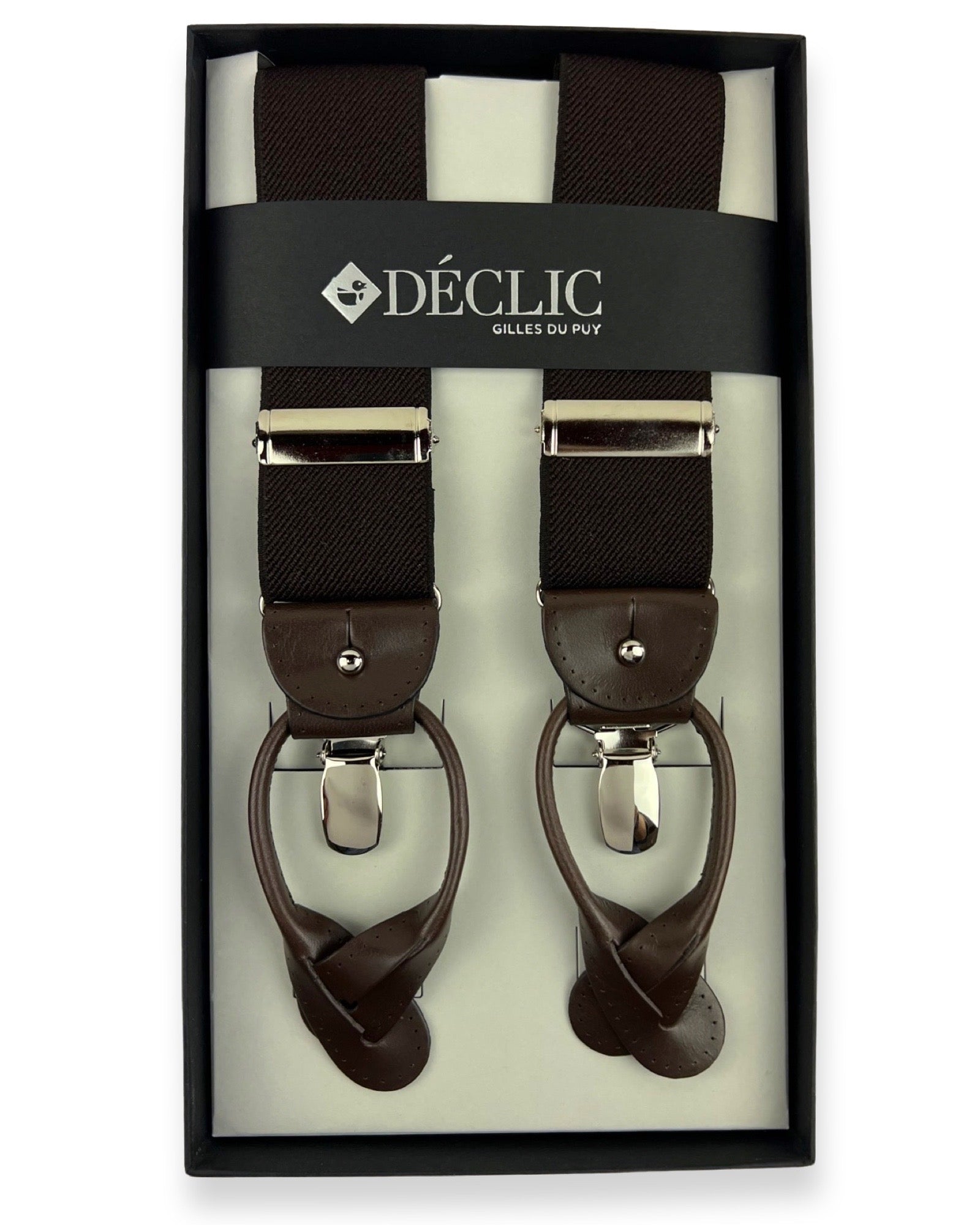 Plain 35mm 2 in 1 Braces for Men - Adjustable Suspenders & Belt Combo in Brown | Perfect for Formal Wear, Work Attire & Vintage Outfits