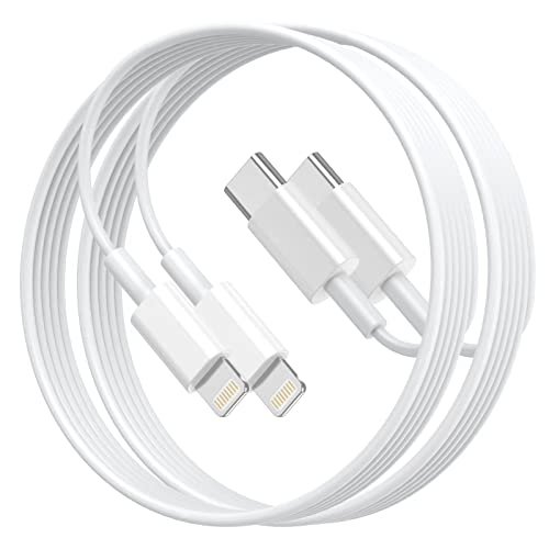 2 Pack Apple MFi Certified USB C to Lightning Cable 1ft - Fast Charging Cord Compatible with iPhone 14/13/12/11 Pro/XS/XR & iPad Pro - Perfect for Home, Office, and Travel Charging