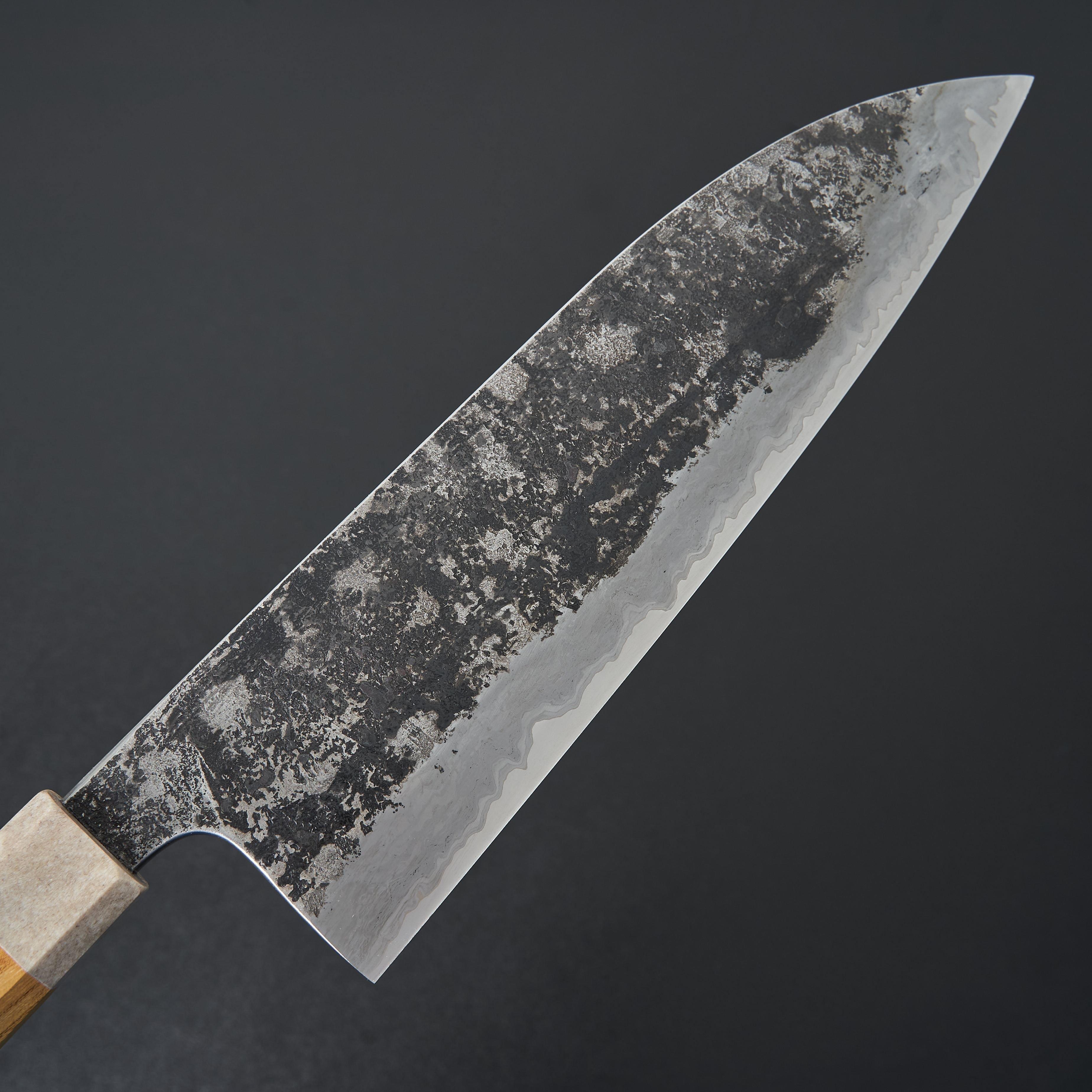 Halcyon Forge 240mm Wrought Iron Gyuto Knife - Professional Japanese Chef Knife for Sushi, Meat & Vegetables - High Carbon Steel Blade with Osage Handle - Perfect for Home Cooks & Professional Chefs