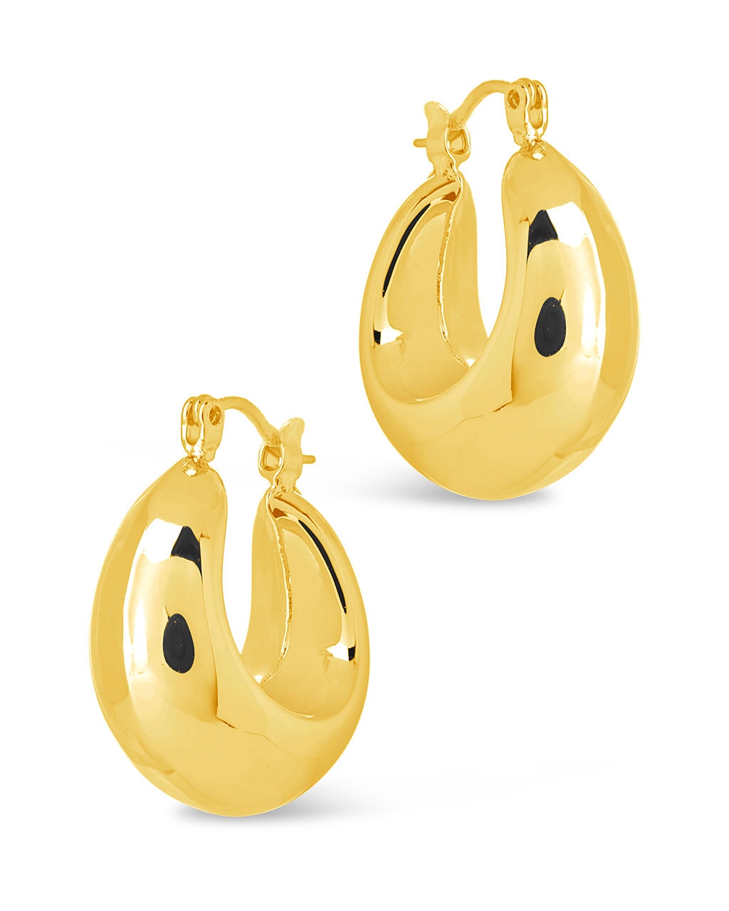 Nova Chunky Tube Hoop Earrings for Women - Trendy Gold & Silver Hollow Circle Earrings for Everyday Wear, Party & Date Night