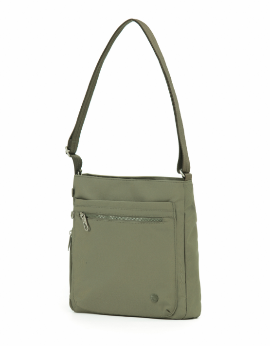 TOSCA TCA983 Anti-Theft Crossbody Bag for Women & Men - Secure Khaki Side Bag for Travel, Commuting & Daily Use