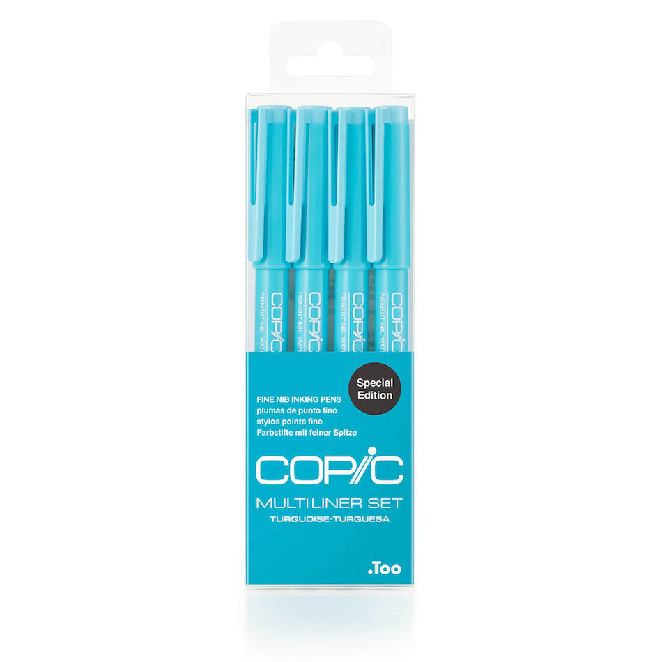 Copic MultiLiner Drawing Pen Set - 4 Pack Fine Line Ink Markers for Artists, Sketching & Illustration - Perfect for Manga, Comic Art & Technical Drawing