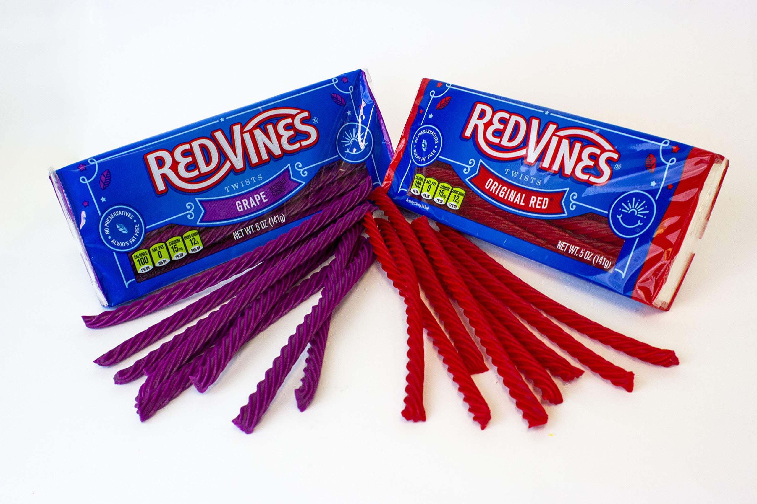 Red Vines Licorice Variety Pack - Red & Grape Flavored Soft Chewy Candy Twists (6 Pack, 5oz Trays) | Perfect for Movie Nights, Party Favors & Office Snacks