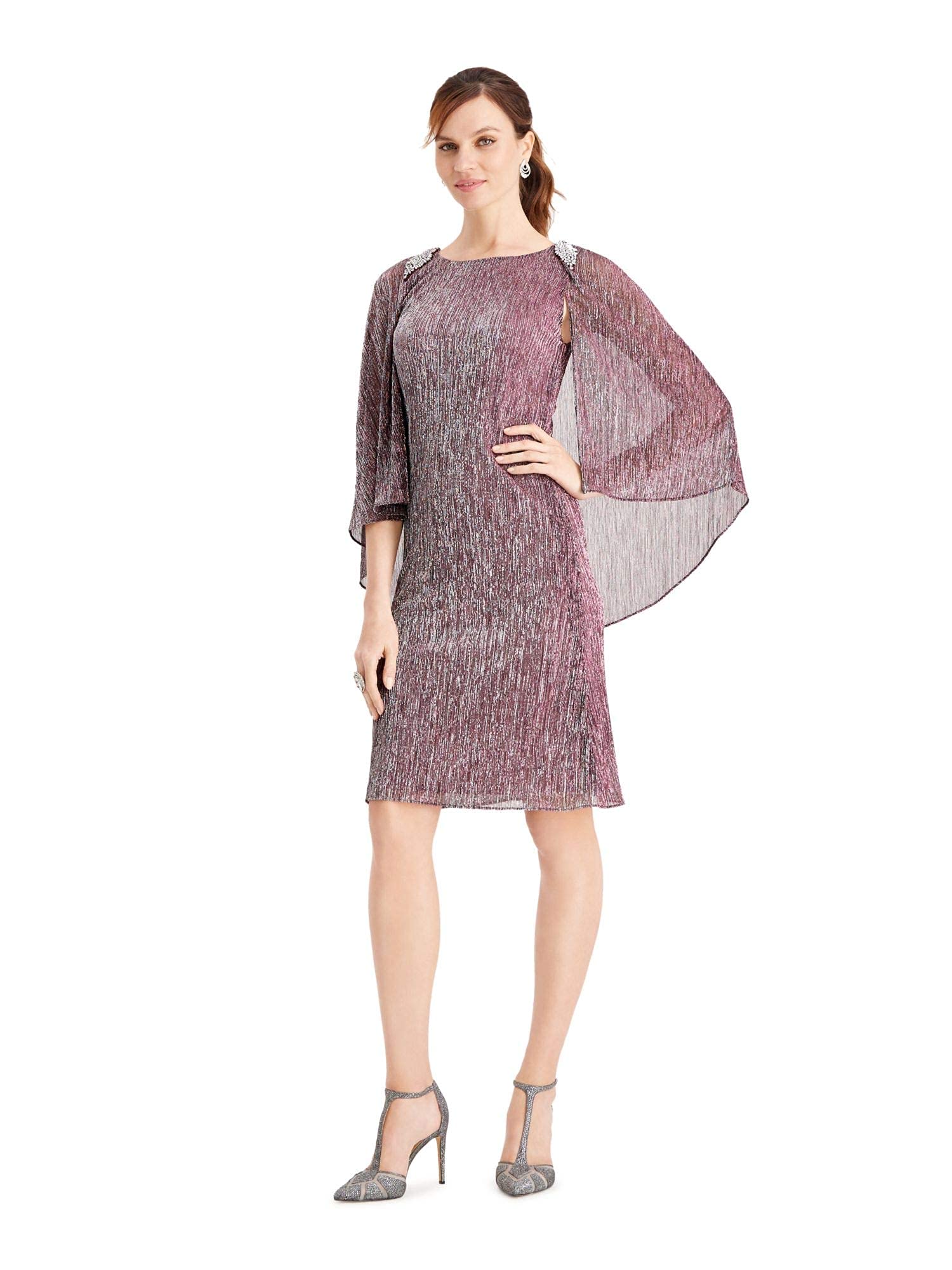 Elegant Women's Shimmer Embellished Cocktail Party Dress - Perfect for Evening Events, Weddings & Special Occasions