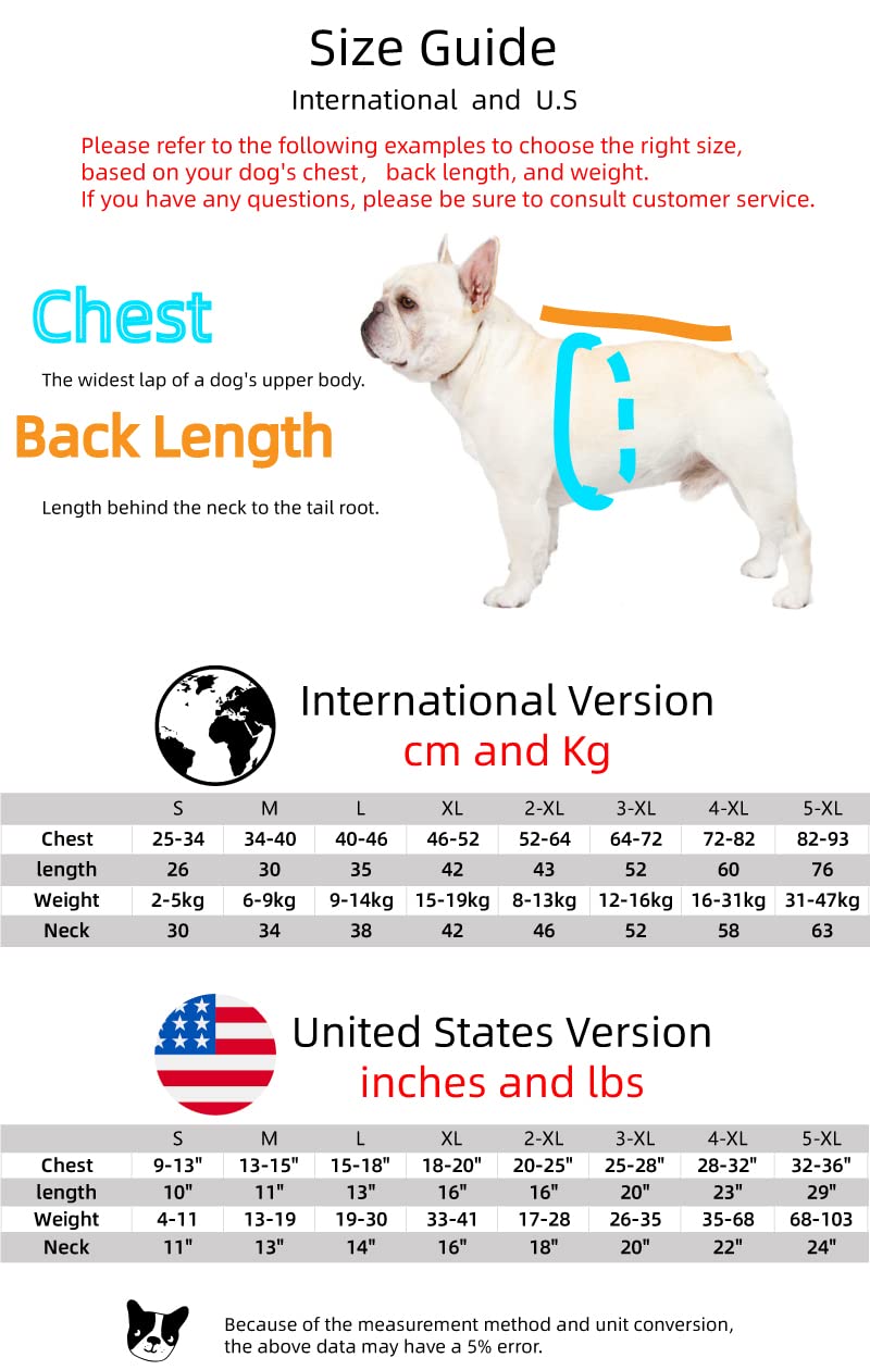 Waterproof Dog Jacket for Small & Medium Dogs - Puppy Raincoat with Hood, Winter Windbreaker Coat (XXX-Large) | Ideal for Rainy Walks & Cold Weather Protection