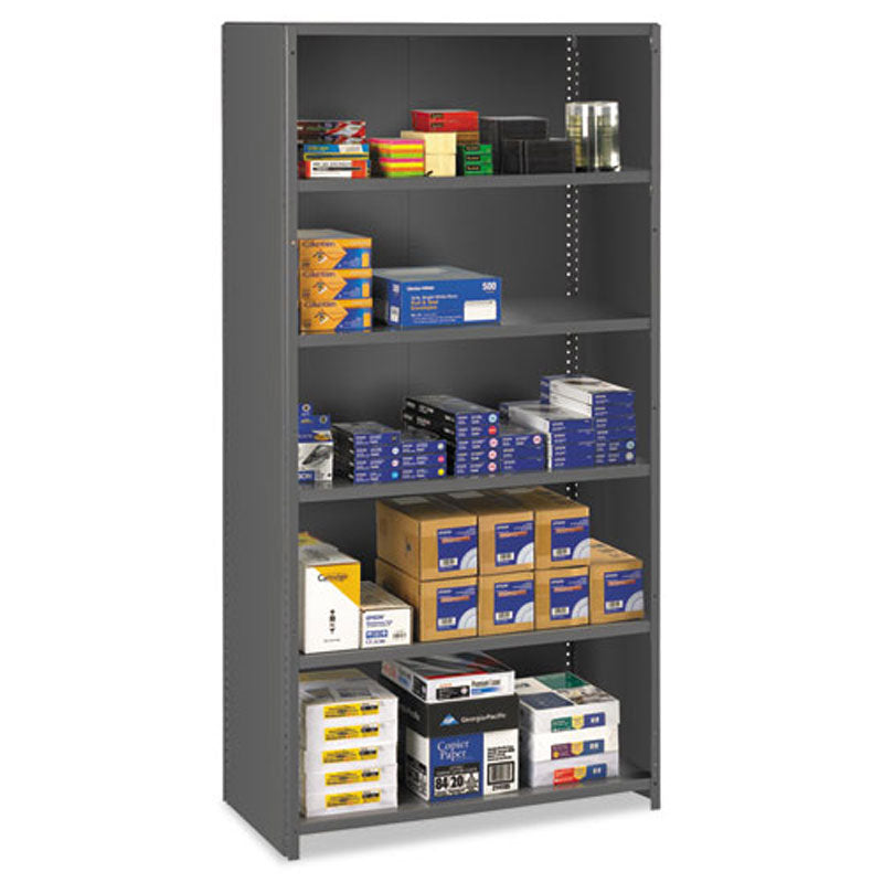 6-Shelf Heavy Duty Steel Shelving Unit, Medium Gray - Perfect for Garage Storage, Warehouse Organization & Retail Display