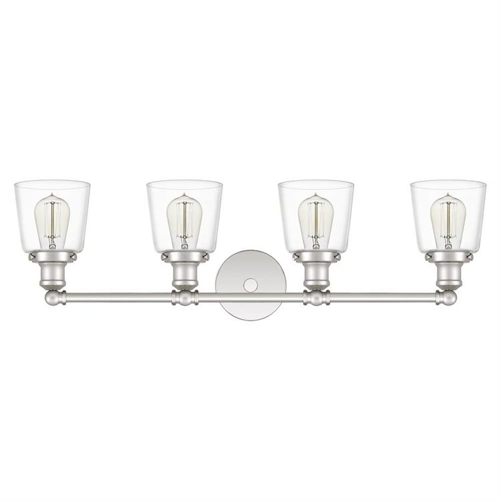 4-Light Transitional Extra Large Vanity Light - Damp Rated Bathroom Lighting Fixture - 71-Bel-2289396 - Perfect for Bathroom, Powder Room & Spa Decor
