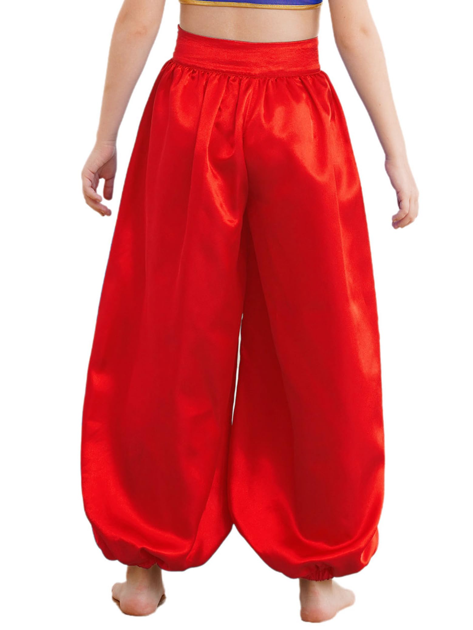 Metallic Belly Dance Pants for Kids - Girls & Boys Wide-Leg Satin Bloomers for Arab Carnival, Praise Dance & Performance | Perfect for Dance Recitals, Costume Parties & Cultural Events