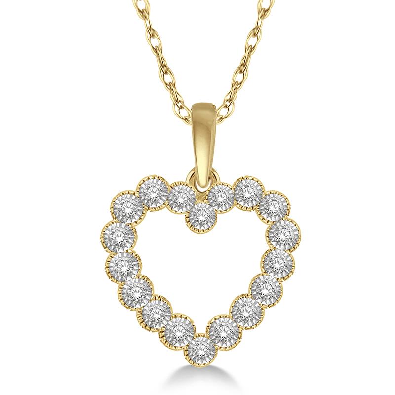 Exquisite Diamond Heart Pendant Necklace - 14K Gold/White Gold Plated Jewelry Gift for Women - Perfect for Valentine's Day, Anniversary & Romantic Occasions