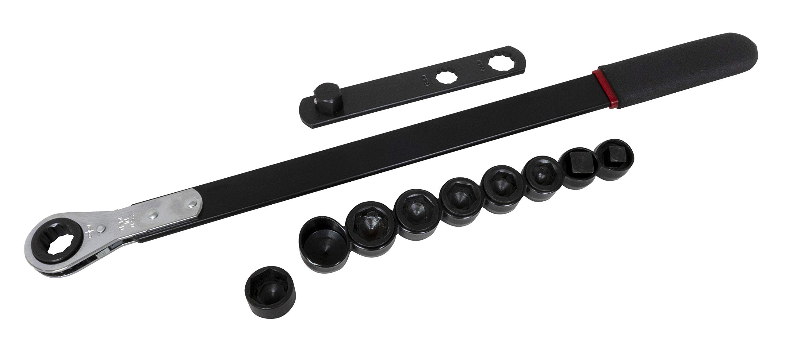 Lisle 59000 Professional Ratcheting Serpentine Belt Tool Kit - Universal Automotive Belt Removal & Installation Tool for Mechanics & DIY Car Repair - Perfect for Engine Maintenance, AC Compressor & Alternator Belt Replacement