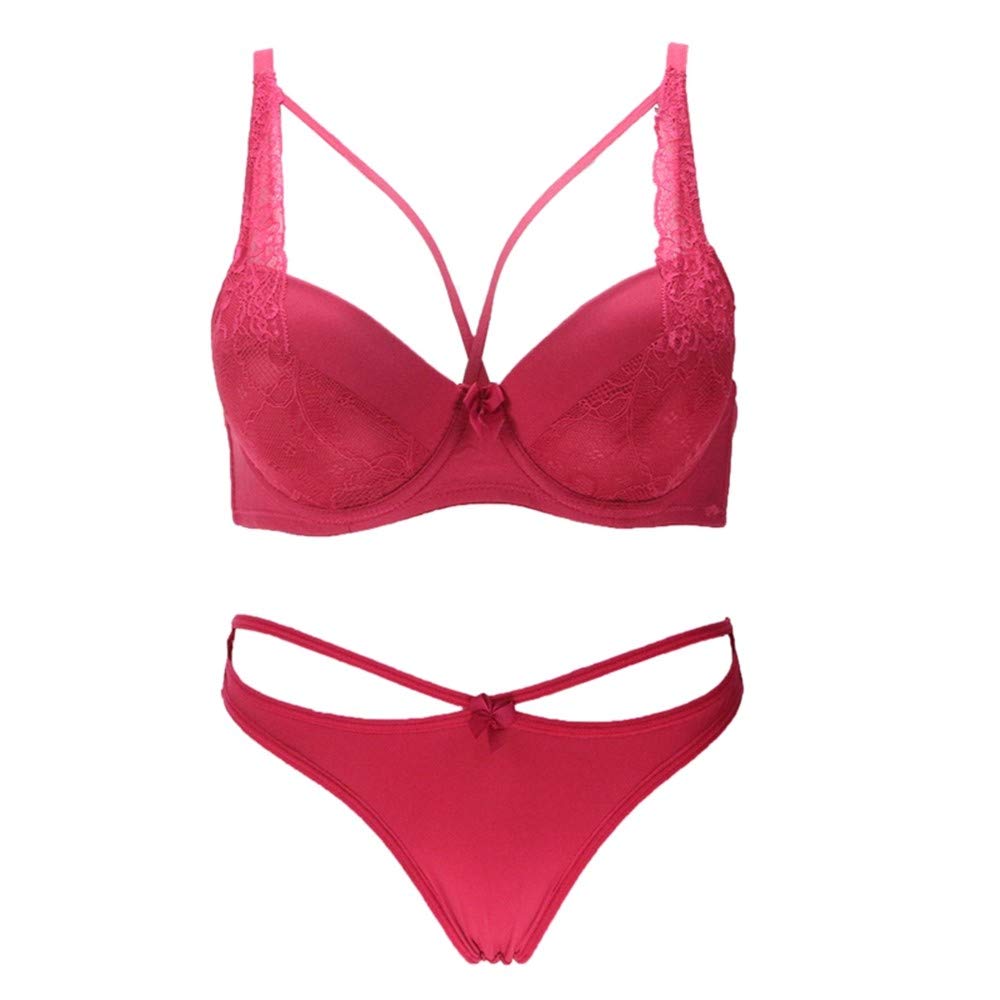 Yijueled Women's Sexy Lingerie Set - Underwire Bra & Low Waist Lace Panty 2-Piece Set | Comfortable & Stylish Underwear for Date Night, Boudoir & Special Occasions