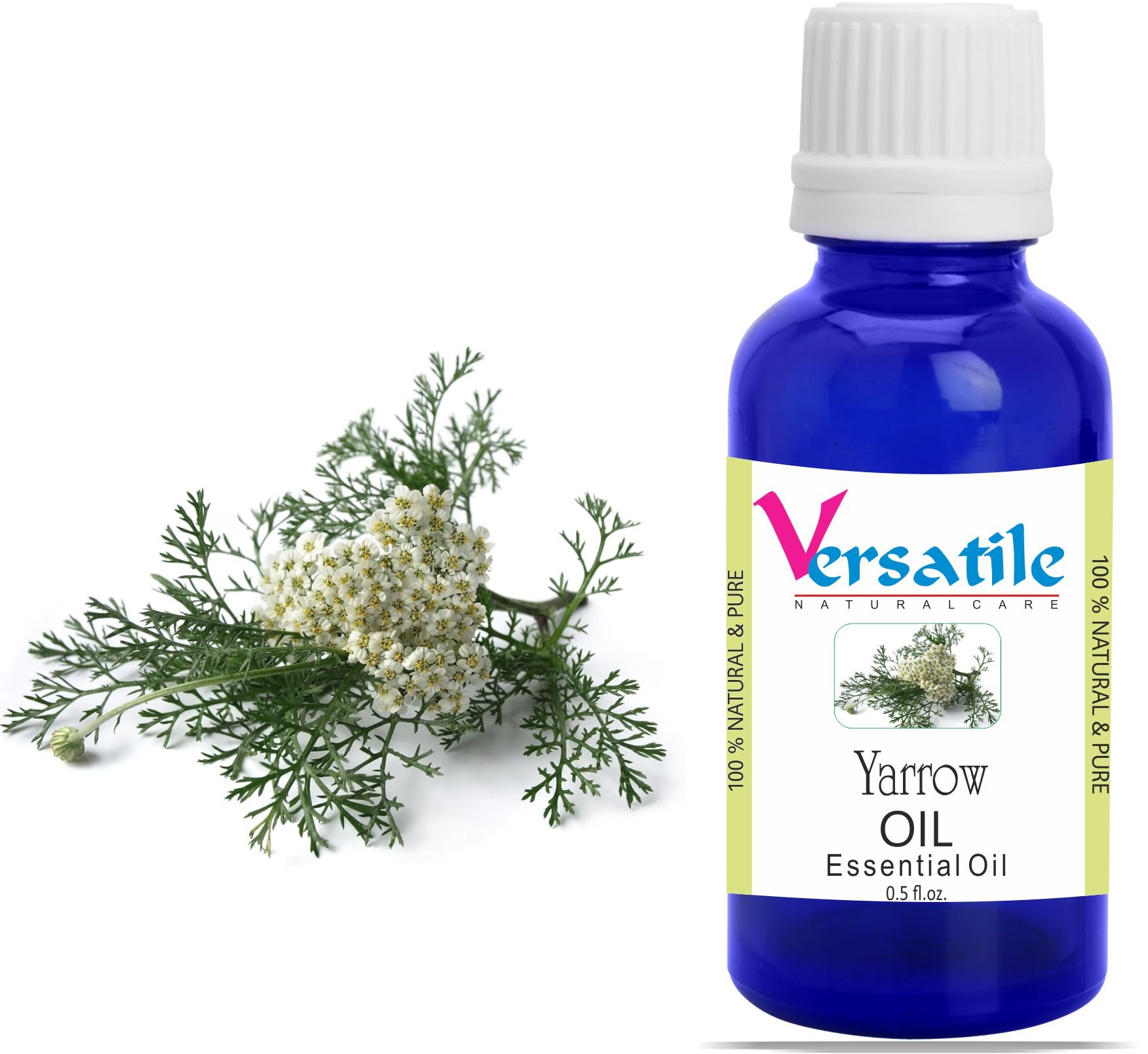 100% Pure Yarrow Essential Oil - Natural Aromatherapy Oil for Relaxation & Skin Care (3ML-1000ML) | Perfect for Diffusers, Massage & DIY Beauty Products