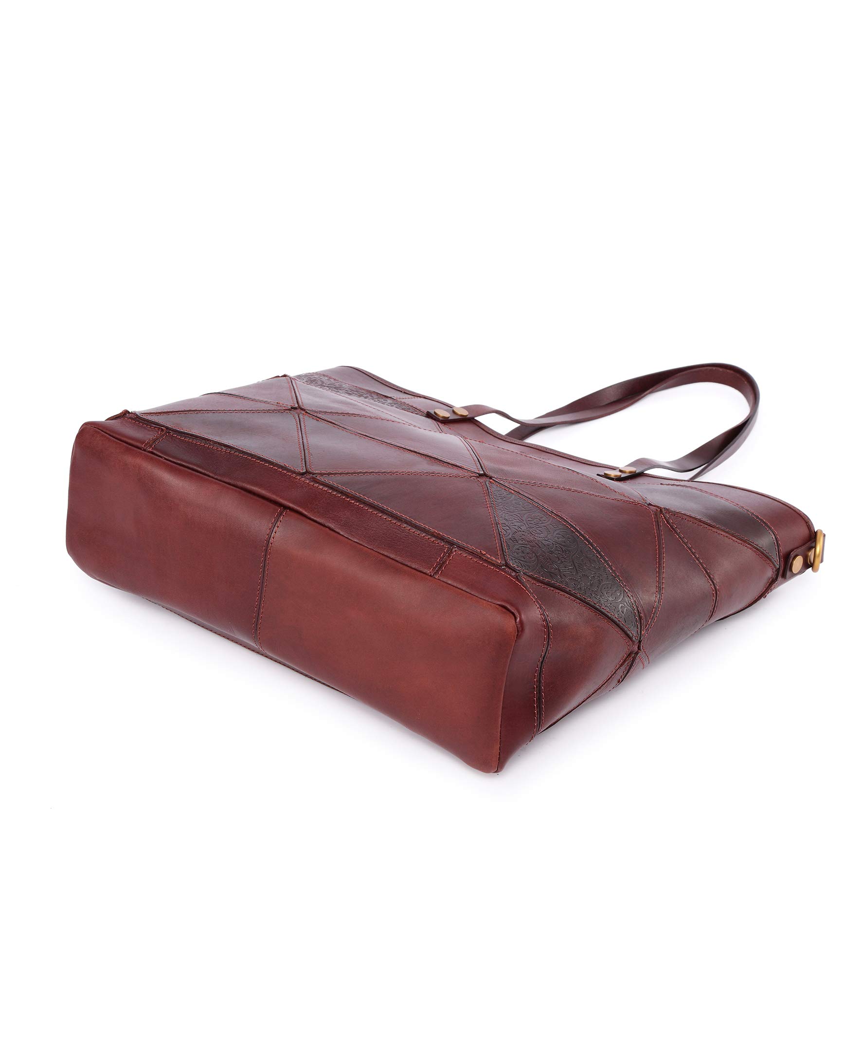 Genuine Leather Prism Tote Bag for Women - Stylish & Durable Designer Handbag for Work, Travel & Everyday Use
