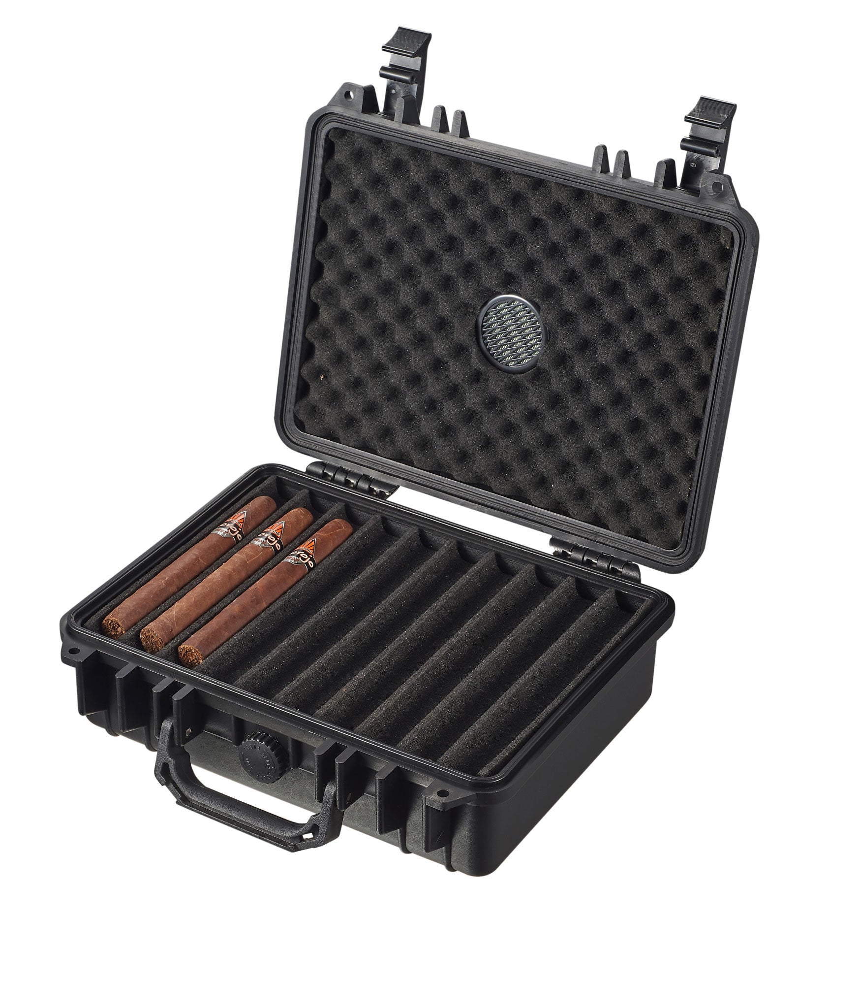 Premium Visol Denver Hard Plastic Travel Humidor - Holds 30 Cigars | Portable & Durable for Outdoor Adventures, Business Trips & Gifting