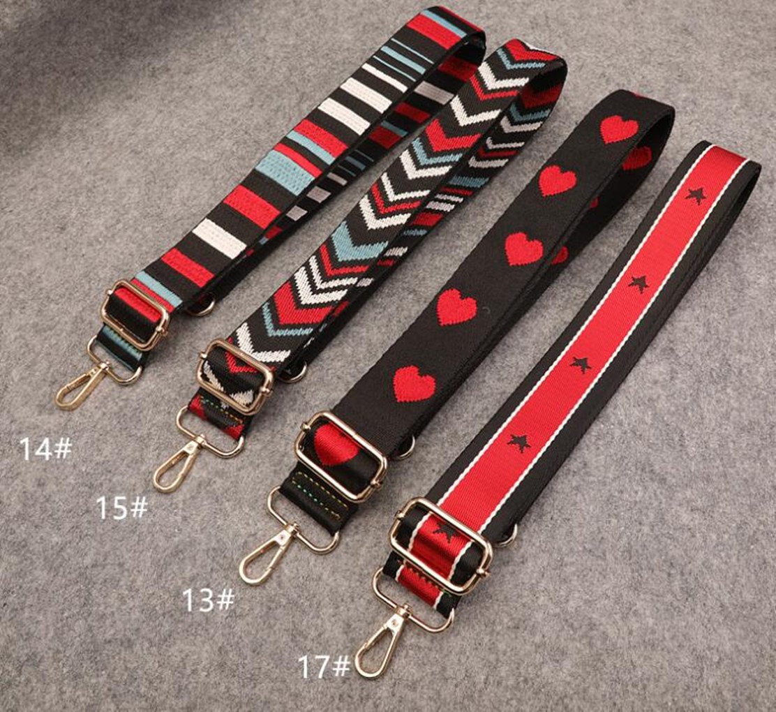 **Guitar Style Crossbody Strap for Handbags - Multicolor Canvas Purse Strap Replacement (25#) - Perfect for Casual Outings, Travel & Everyday Use**