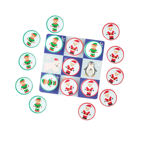Winter Wonderland Tic Tac Toe Game Set - Wooden Board Game for Kids & Adults - Perfect for Christmas Gifts, Family Game Nights & Winter Holiday Activities