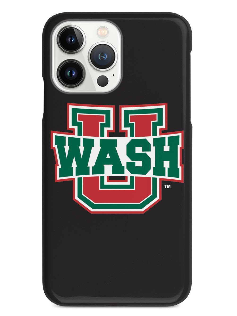 3D Textured iPhone 15 Pro Max Case with Rubber Bumper - Washington University St. Louis Design - Shockproof Protective Cover for Apple iPhone 15 Pro Max - Perfect for College Students and Alumni Showcase School Pride