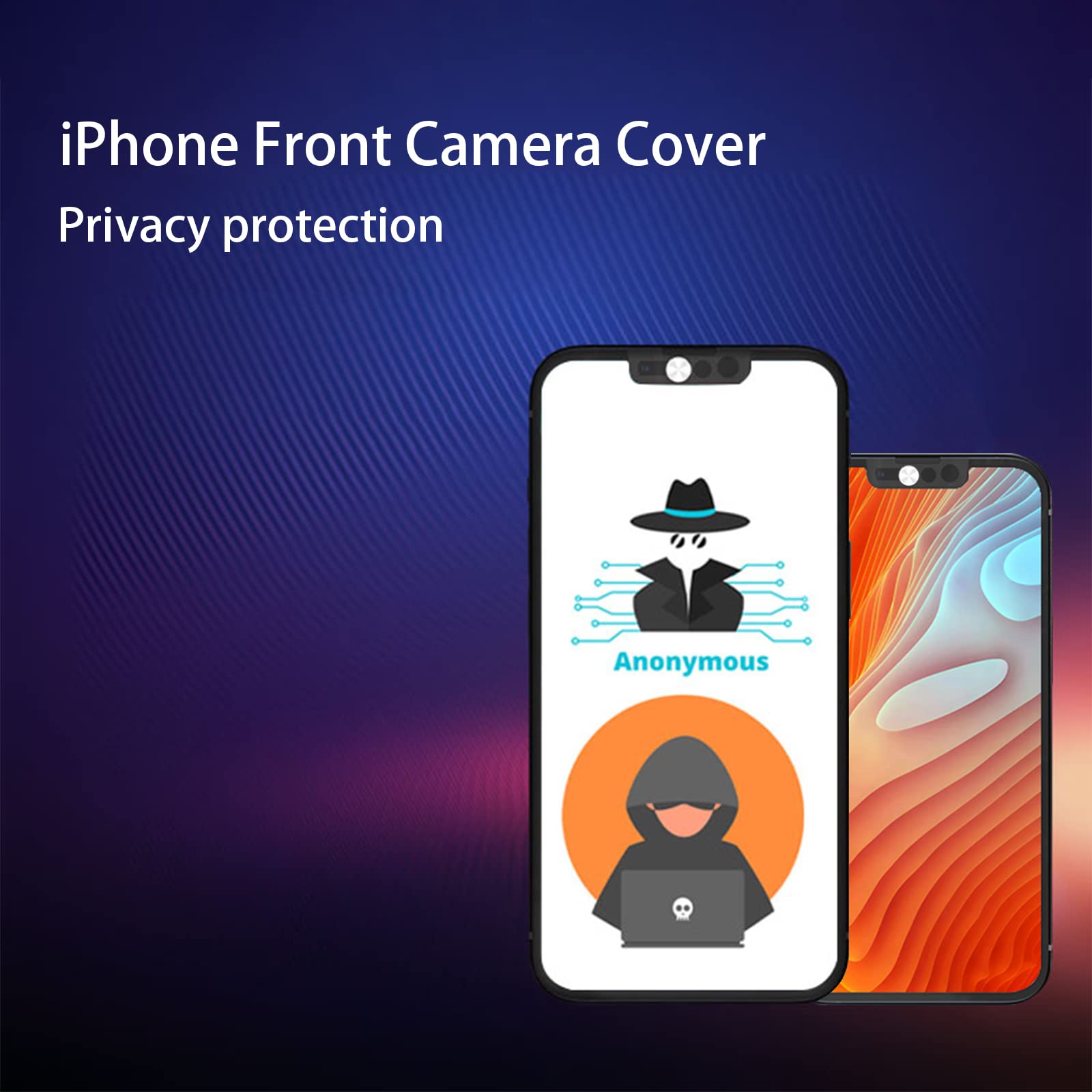 Privacy Webcam Cover for iPhone 13/13 Mini/13 Pro/13 Pro Max - 2 Pack Silver Camera Protector | Blocks Hackers & Protects Security | Works with Face ID | Perfect for Video Calls, Online Meetings & Privacy Protection