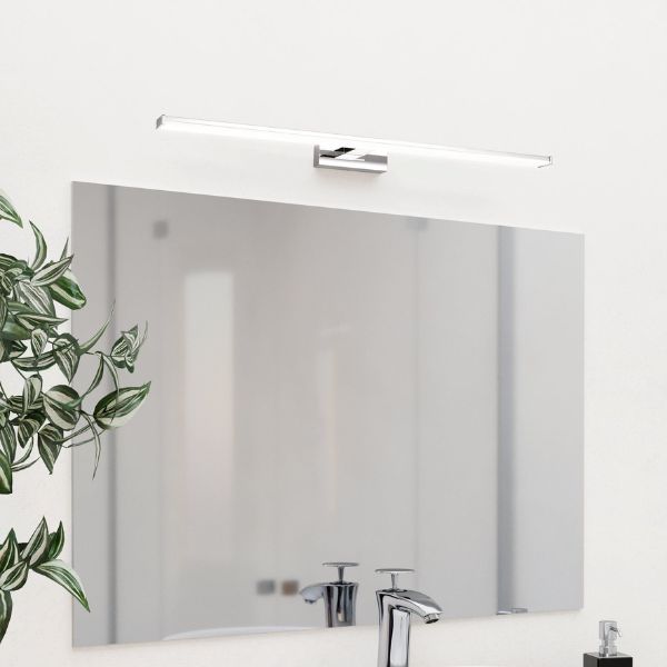 Eglo Pandella 14W 78cm Vanity Wall Light in Natural White & Chrome Finish - Perfect for Bathroom, Bedroom, and Dressing Room Lighting