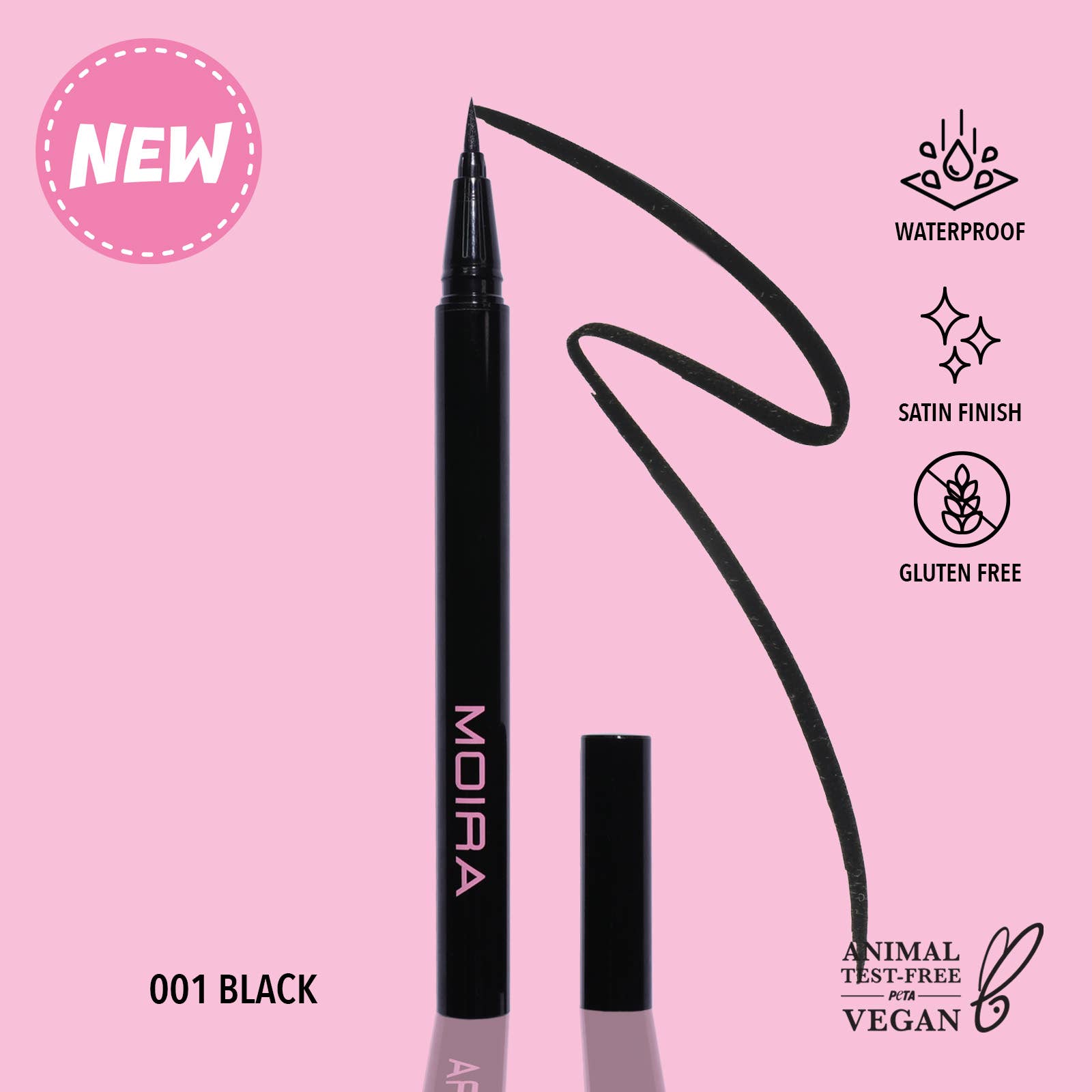 Precision Liquid Eyeliner - Black Waterproof Long Lasting Makeup for Winged & Cat Eye Looks - Perfect for Daily Wear & Special Occasions