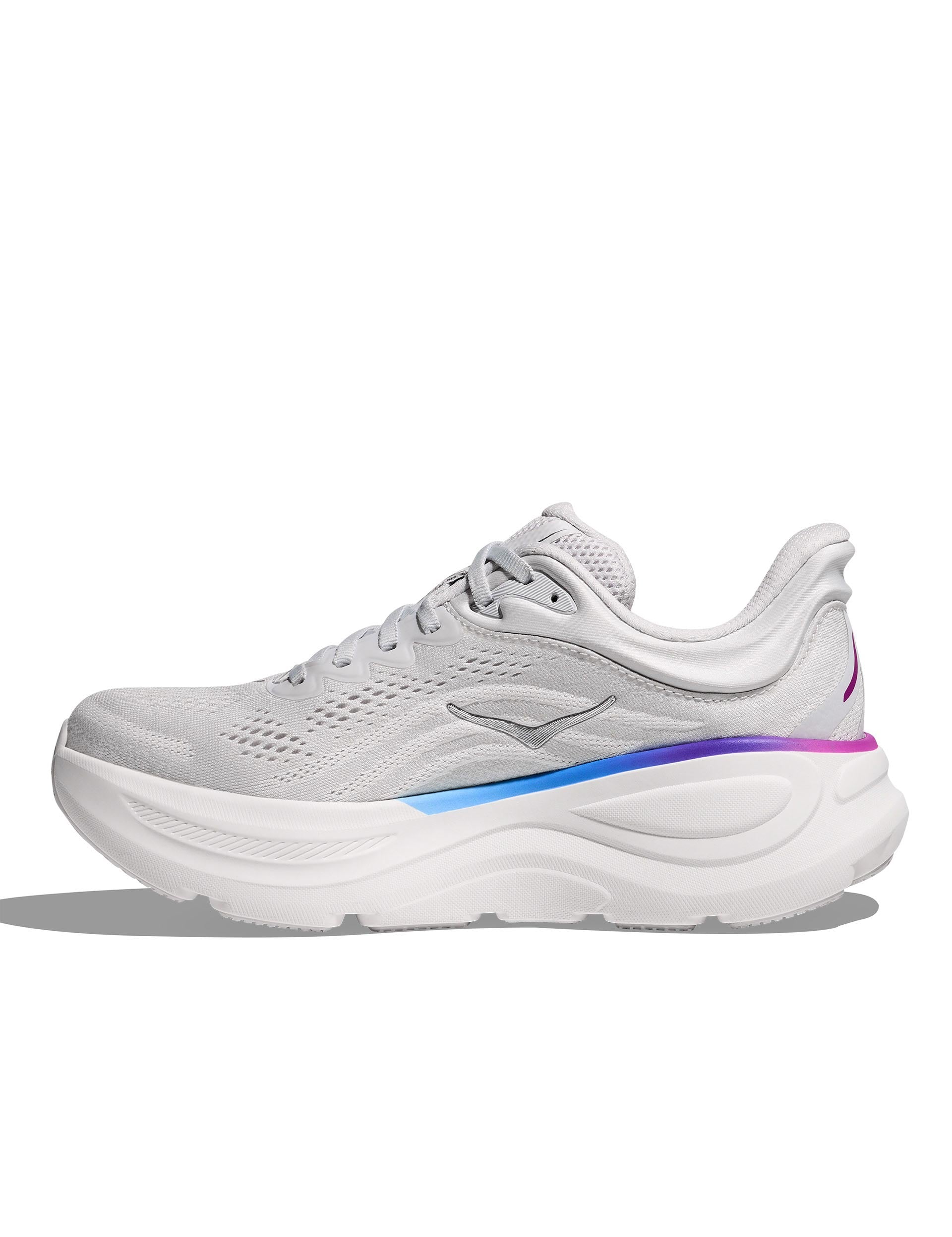 Hoka Bondi 9 Running Shoes - Cosmic Grey/White - Cushioned Comfort for Long-Distance Running & Walking