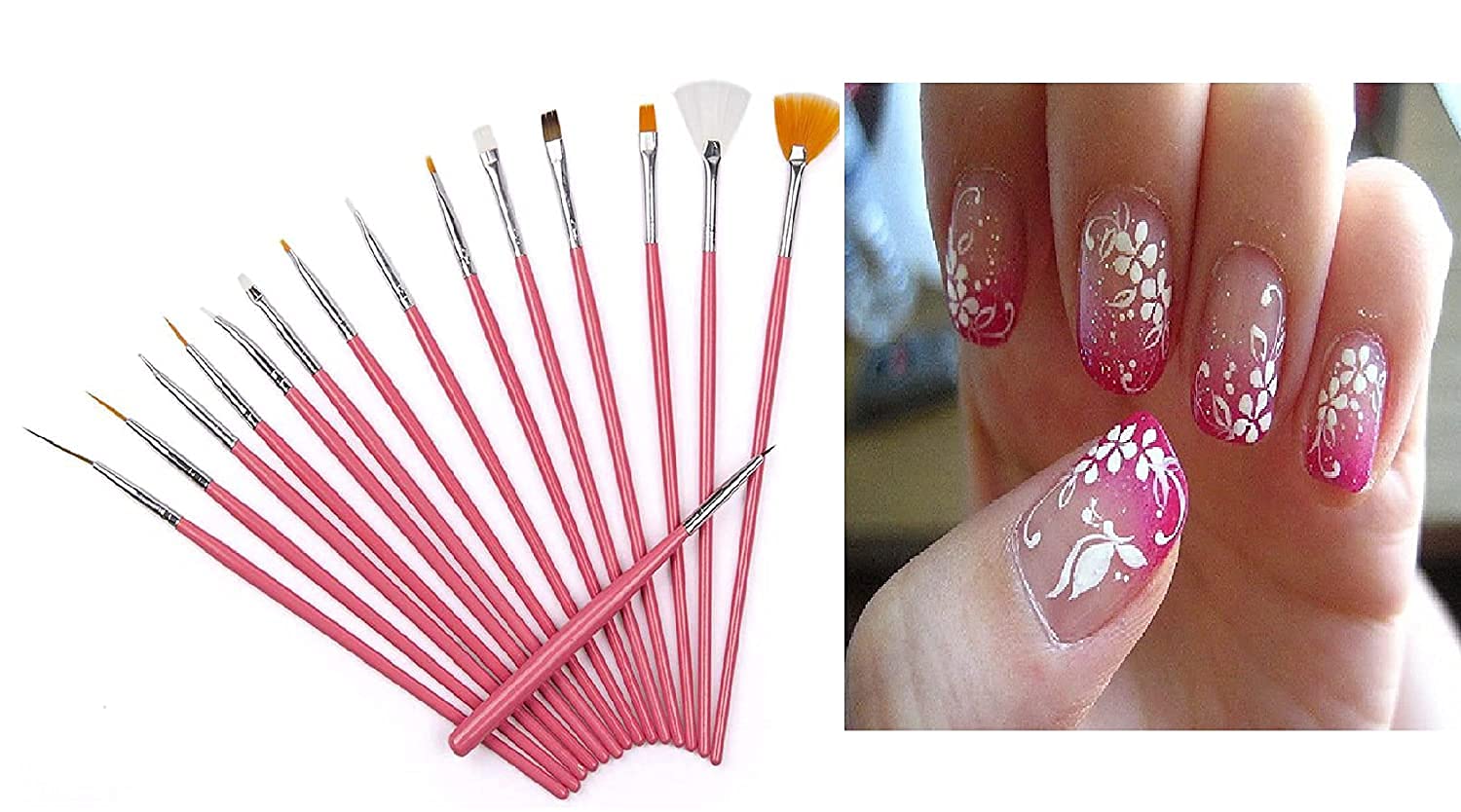 Premium 3D Nail Art Brush Set - 15 Professional Nail Painting Tools for Gel Polish, Acrylic & Nail Design | Perfect for DIY Manicures, Salon Use & Gift for Women & Girls