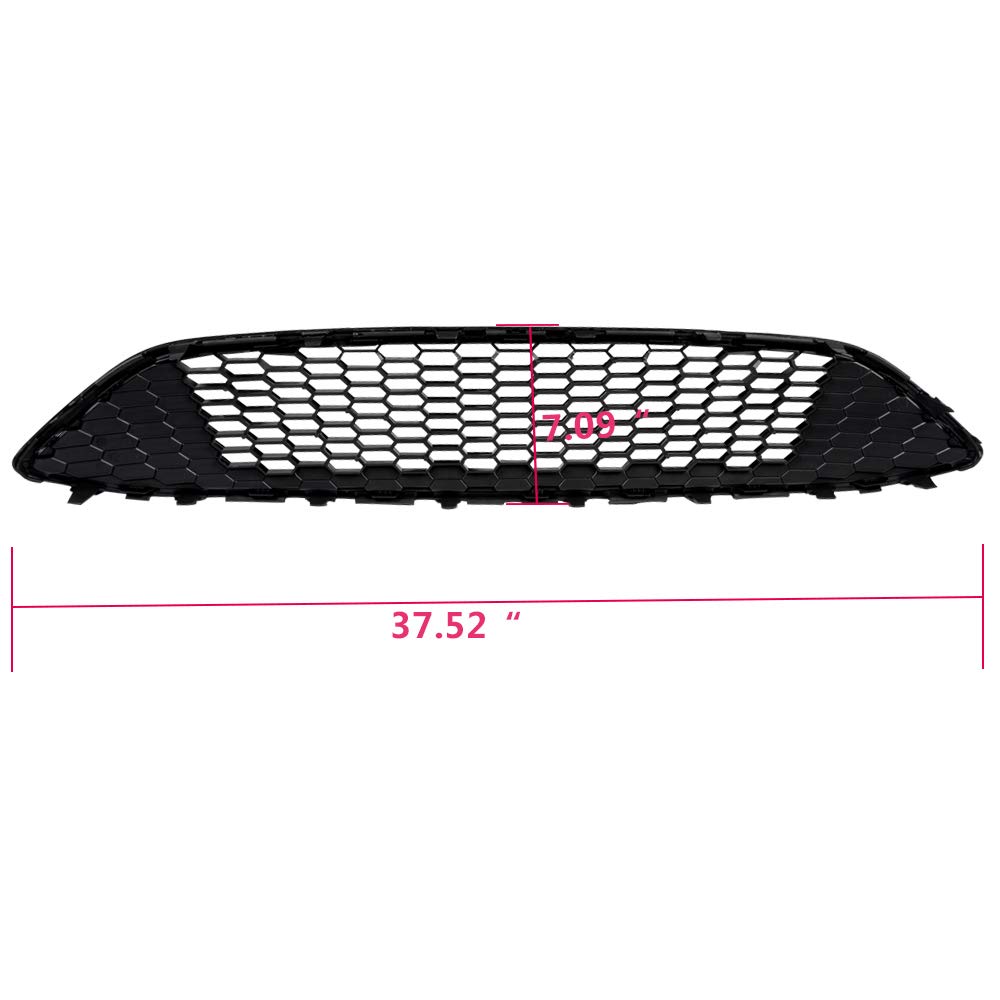 VR Racing Black Front Bumper Grille Cover Compatible with Ford Focus S & SE 2015-2018 Models - Upgrade Your Car's Style for Street Racing & Custom Builds