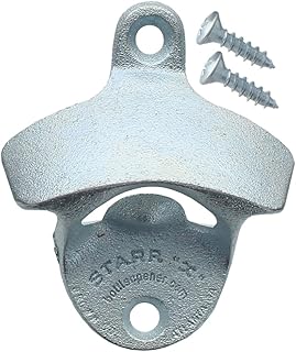 Stainless Steel Wall Mounted Bottle Opener - Rustproof & Durable for Beer, Soda, and Wine Bottles - Perfect for Kitchen, Bar, Garage, and Outdoor Use