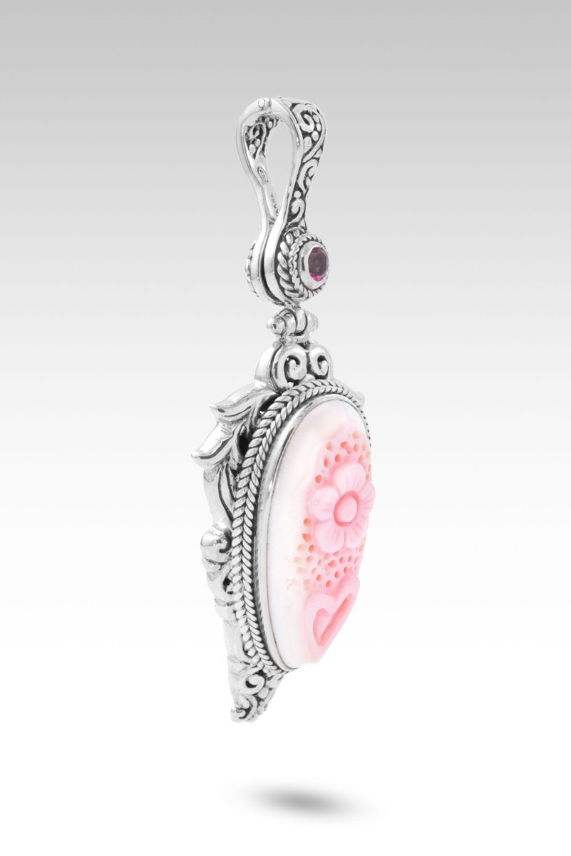 Forever Thankful Pendant Necklace - Pink Conch Shell & Pale Plum Mystic Topaz Jewelry for Women | Perfect Gift for Thanksgiving, Mother's Day & Special Occasions