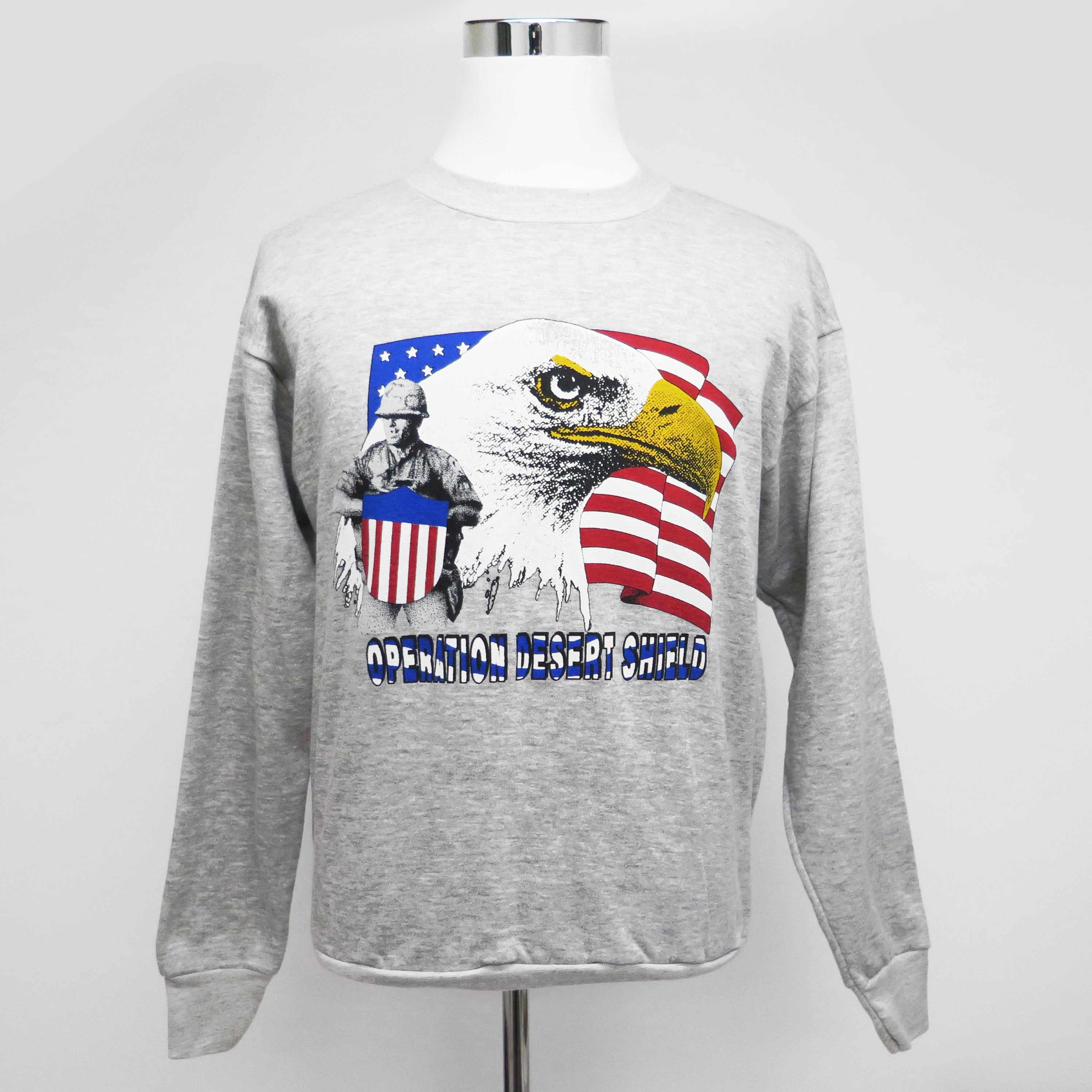 Vintage Operation Desert Shield 1990s Sweatshirt - Large Size | Military Themed Pullover Hoodie for Men & Women | Perfect for Veterans Day, Military Reunions & Patriotic Events
