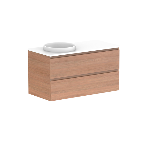 ADP Glacier Pro All Drawer Twin Vanity with Caesarstone Countertop - Modern Bathroom Vanity Set with Soft Close Drawers for Master Bath & Guest Bath Remodel