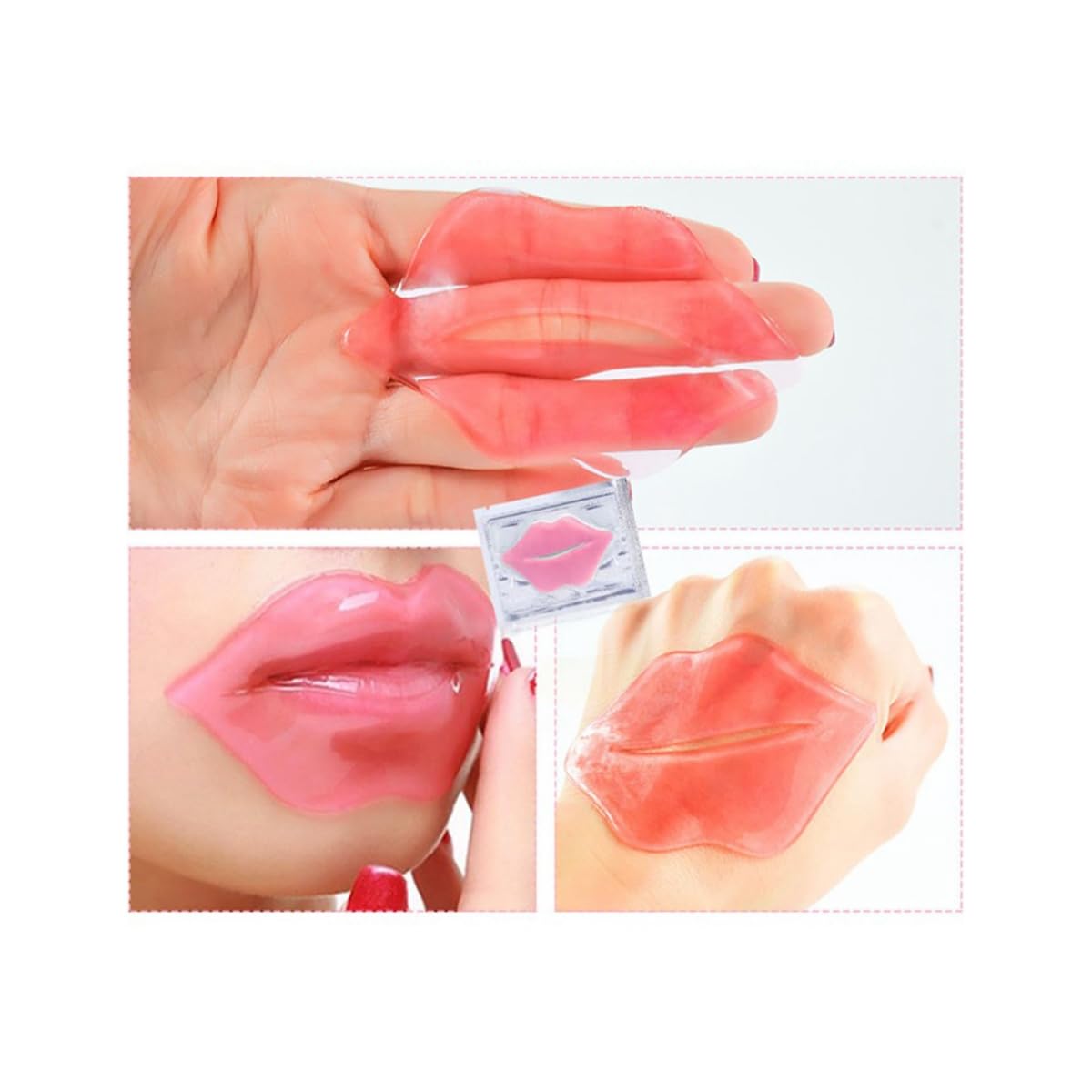 Xeniol 100Pcs Collagen Lip Mask - Hydrating Anti-Wrinkle Lip Treatment for Dry Lips | Nourishing Lip Care Patches with Collagen | Perfect for Nighttime Lip Care & Beauty Routine