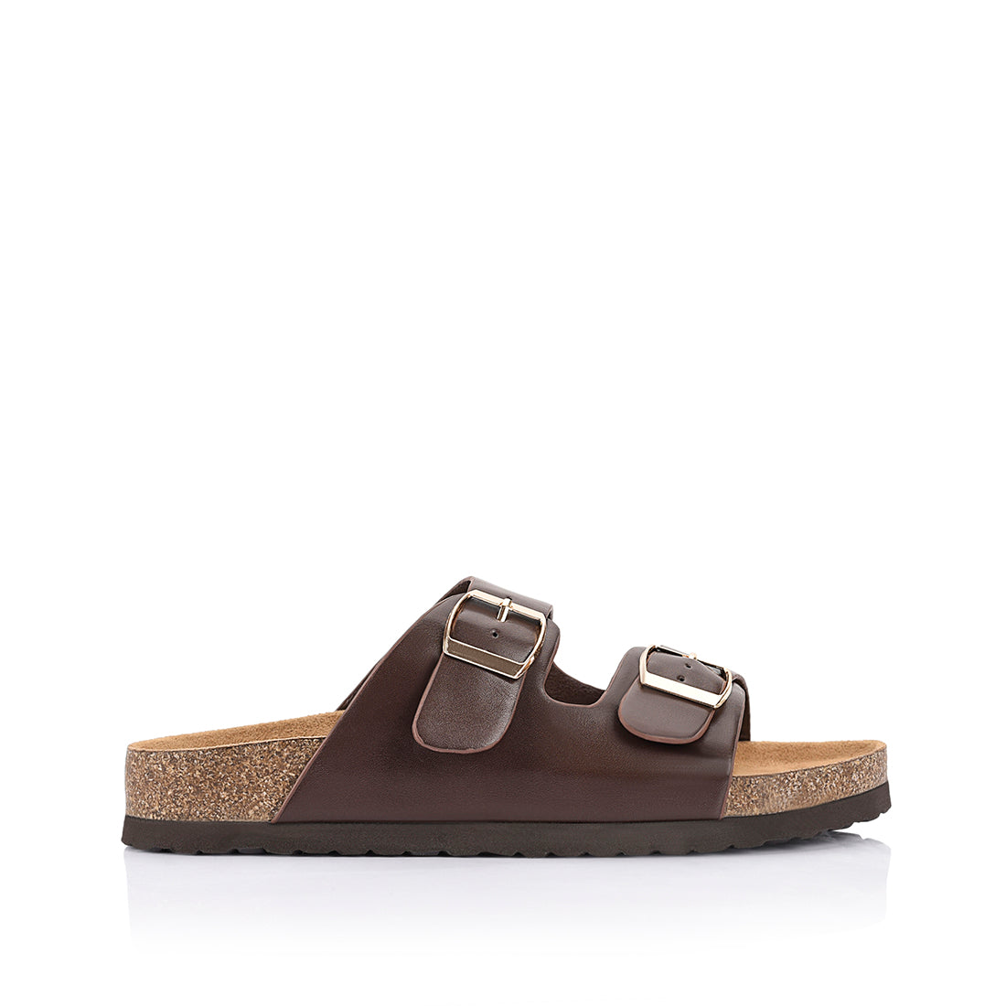Xylo Footbed Slides for Men & Women - Comfortable Arch Support Sandals in Chocolate Brown - Perfect for Beach, Pool, and Casual Wear