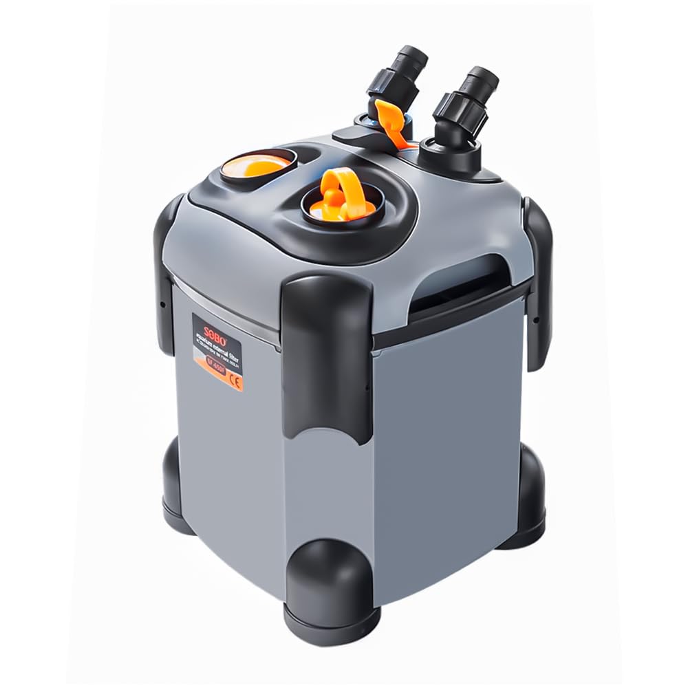 Ultra-Quiet External Canister Filter for Aquarium - 171/225/266/317/397GPH Fish Tank Water Circulation System with Filter Media - Perfect for Freshwater & Saltwater Tanks, Planted Aquariums and Large Fish Tanks