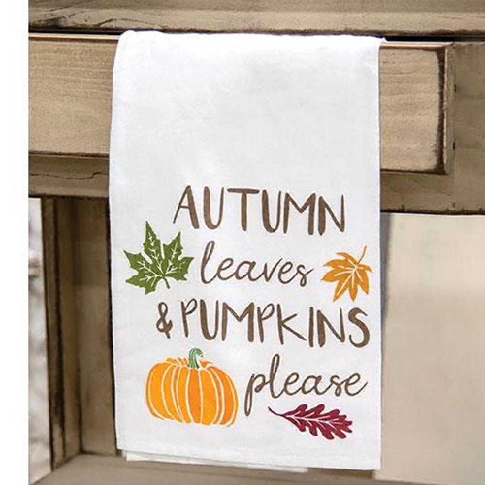 Autumn Leaves Dish Towel Set - Absorbent Cotton Kitchen Towels for Drying Dishes & Decor - Fall Themed Home Decor for Thanksgiving & Cozy Autumn Kitchen