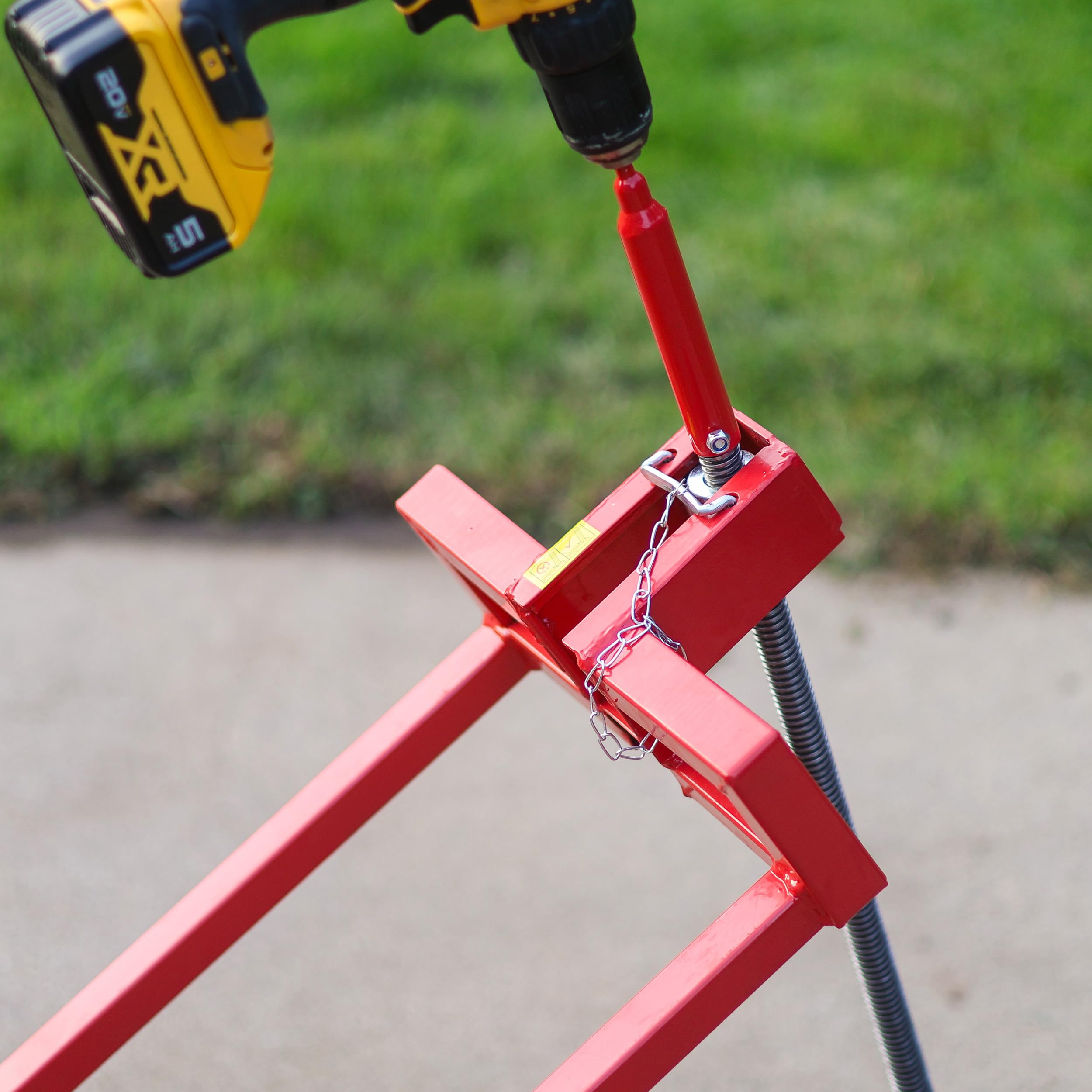 BISupply Heavy Duty Lawn Mower Lifting Platform - 882 lb Capacity Adjustable Deck for Riding Mowers & Garden Tractors | Manual Handle Jack Lift with Power Tool Extension | Perfect for DIY Repairs & Maintenance