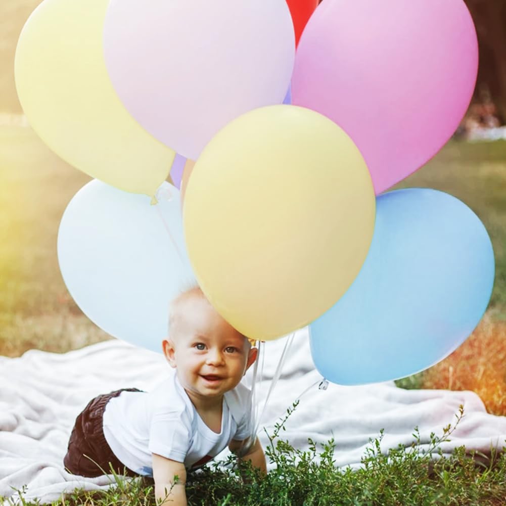 LOVESTOWN 36 Inch Pastel Balloons - 12 Pack Large Macaron Balloons, Jumbo Latex Party Balloons for Wedding, Birthday, Baby Shower & Festival Decorations - Perfect for Photo Backdrops, Ceiling Decor & Party Centerpieces