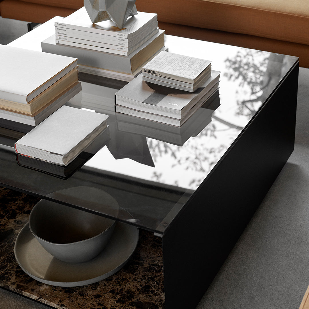Modern Glass Top Expose Coffee Table - Stylish Living Room Centerpiece for Home Decor & Entertaining