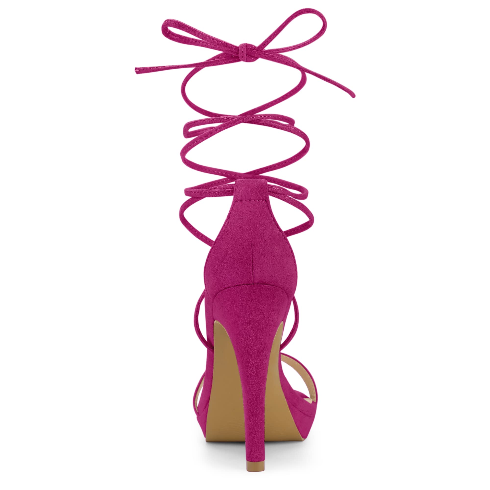 Allegra K Women's Platform Stiletto Heels Lace Up Sandals - Sexy High Heel Dress Shoes for Women, Perfect for Parties, Weddings & Evening Events