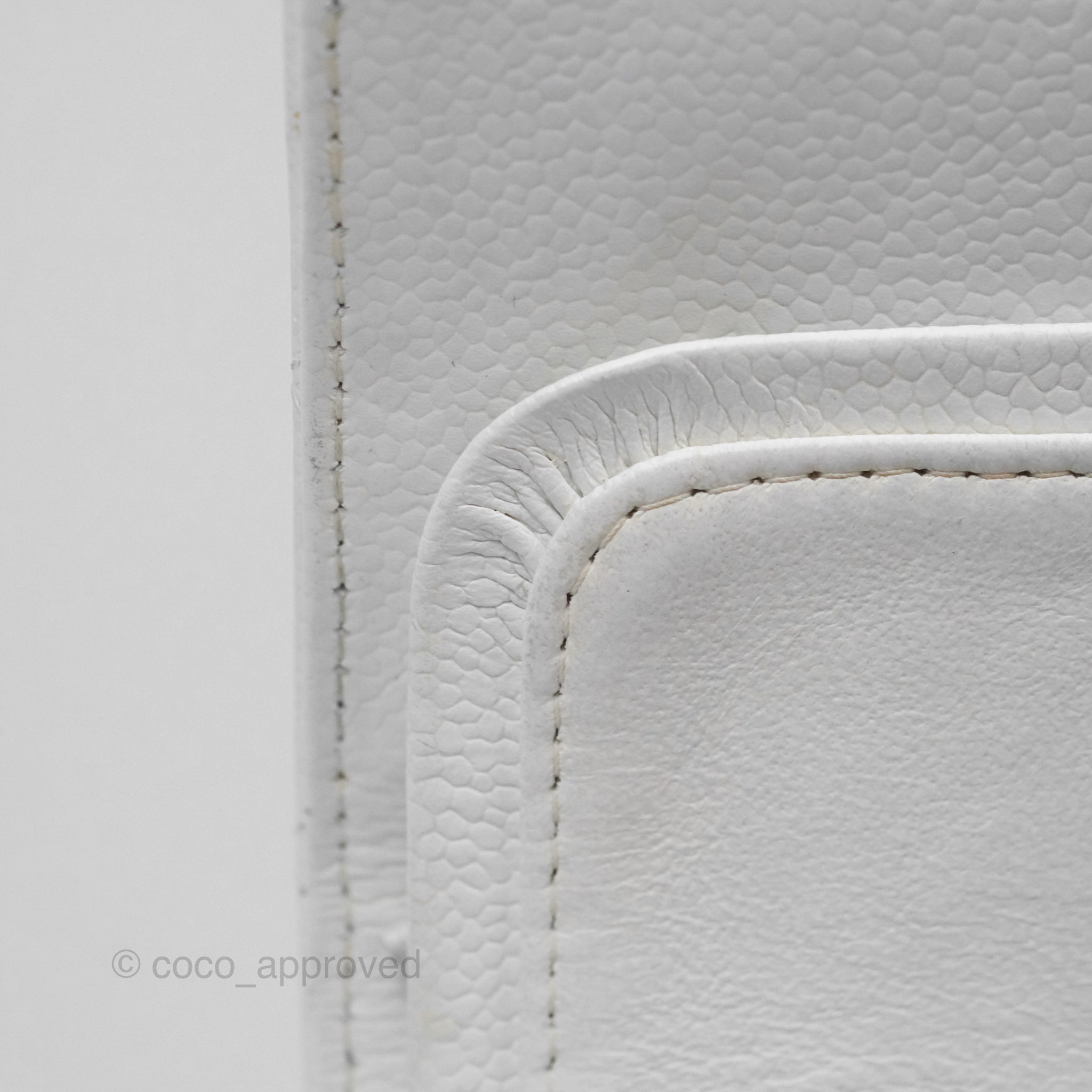 Chanel Classic Medium Double Flap Bag in White Caviar Leather with Silver Hardware - Luxury Handbag for Women, Perfect for Parties, Weddings & Everyday Elegance
