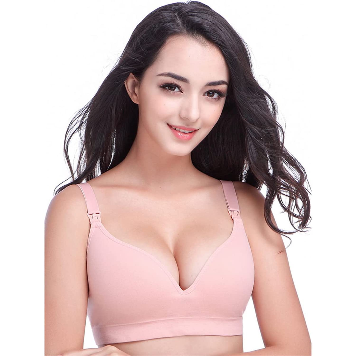Mulaza Women's Maternity Nursing Bra - Wireless Comfort Breastfeeding Bra for Pregnancy & Sleep - Perfect for Nursing Moms at Home, Work or Travel