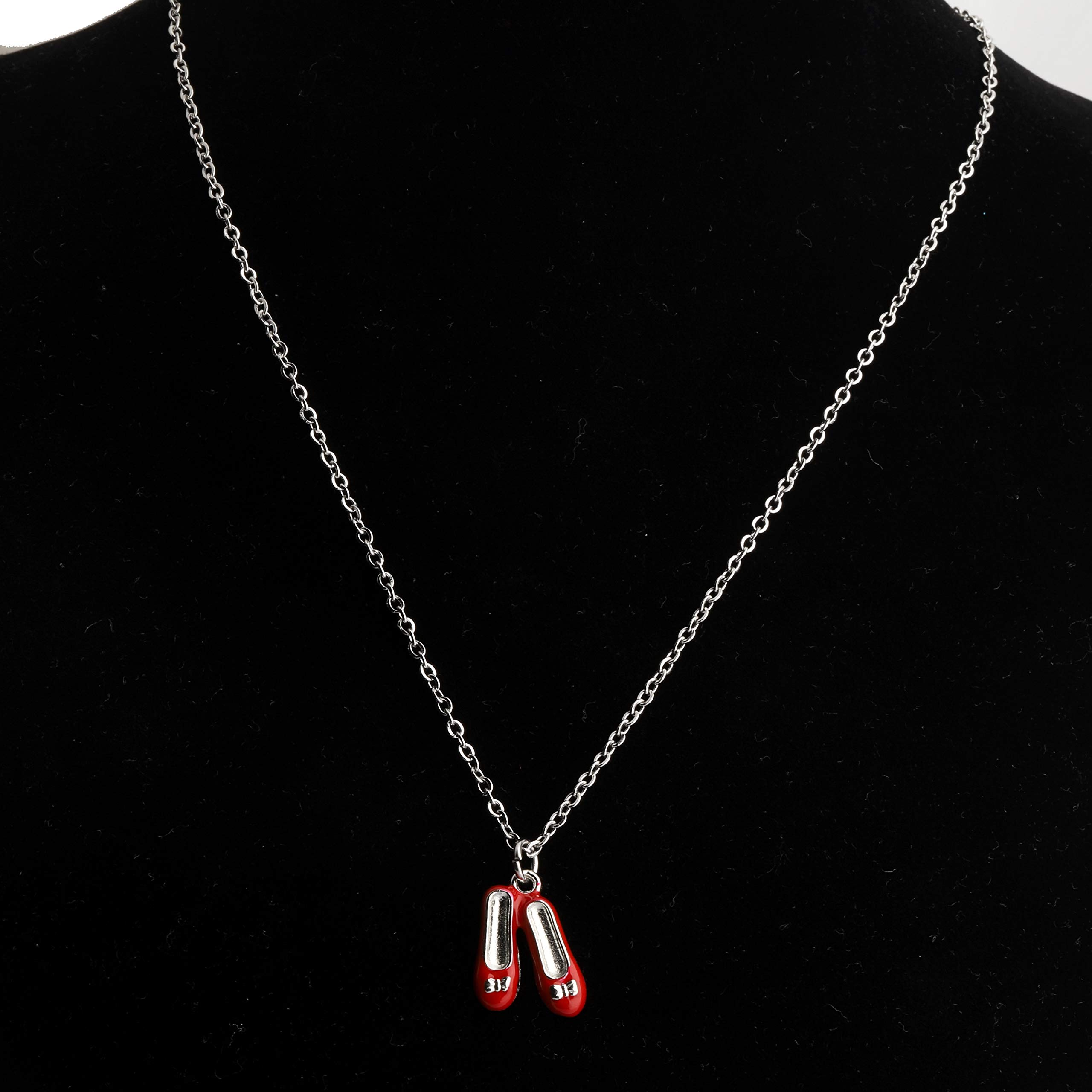 Sweet Home Inspired Necklace - Red Enamel Shoe Charm Pendant Jewelry | Perfect Gift for K-Drama Fans & Anime Lovers | Great for Cosplay, Birthday Presents & Fashion Accessories